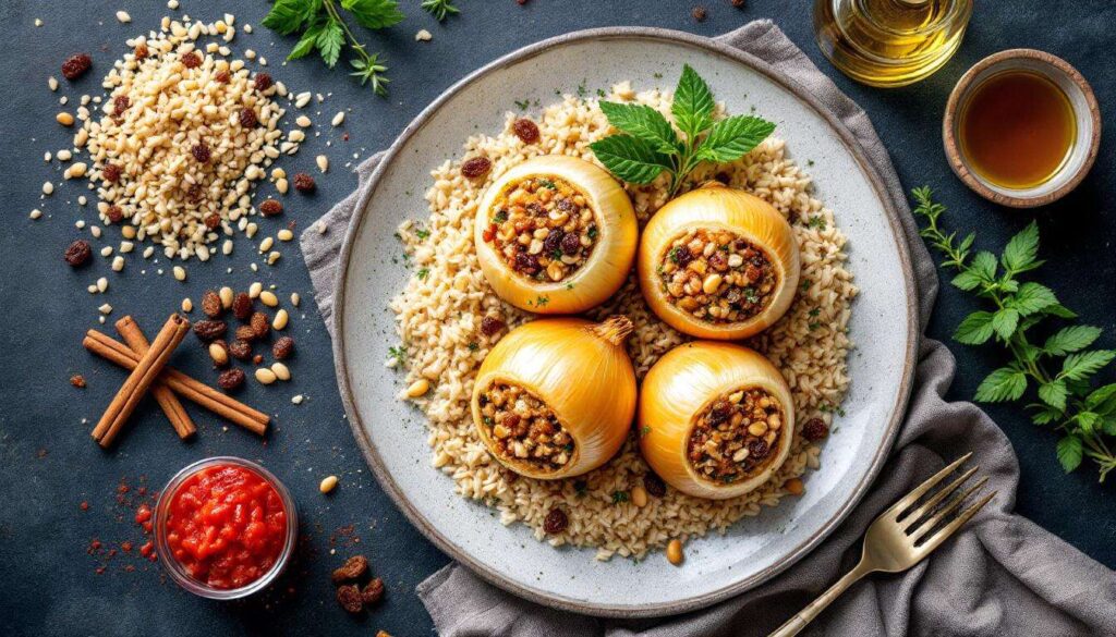 La recette de la semaine : oignons farcis à la grecque, fondants et parfumés