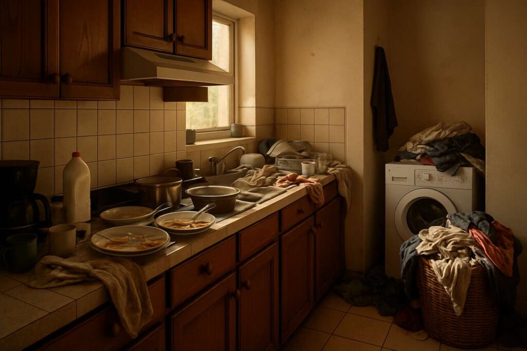 Vaisselle sale et linge qui s’accumule : ce que ça révèle de votre personnalité